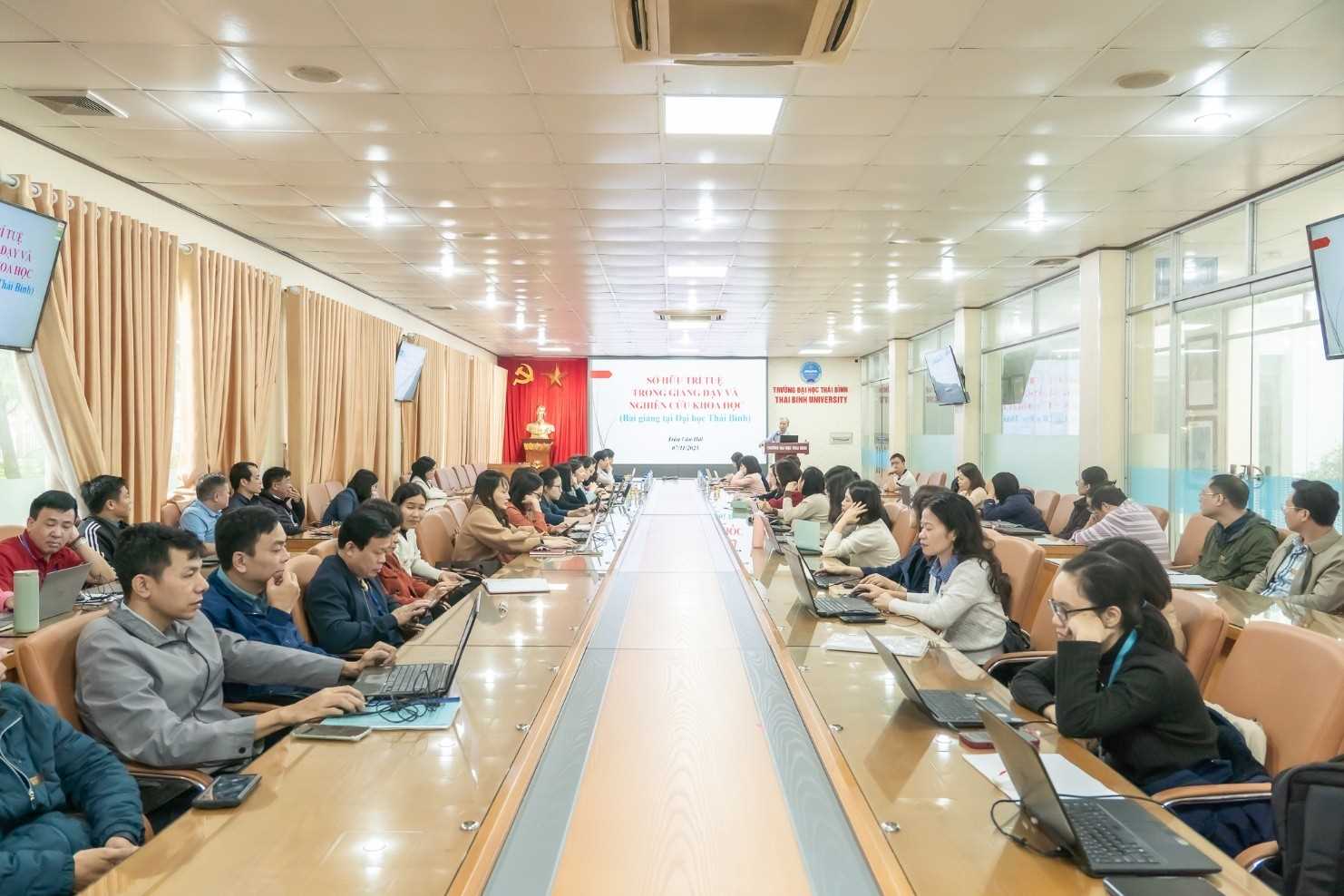 PGS.TS. TRẦN VĂN HẢI TẬP HUẤN CÔNG TÁC SỞ HỮU TRÍ TUỆ CHO CÁN BỘ, GIẢNG VIÊN TRƯỜNG ĐẠI HỌC THÁI BÌNH